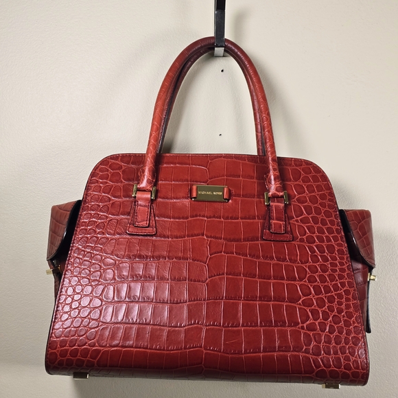 Michael Kors Crimson Crocodile Satchel - Picture 1 of 15